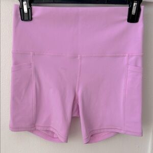Athleta Pink Athletic High-Waist Pocket Shorts